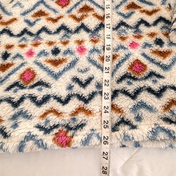 EDDIE BAUER Pullover Women's L Multicolor Aztec 1/4 Zip Mock Long Sleeve Sweater - Picture 12 of 12